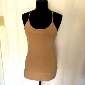 Mittoshop Camisole stretch camel colored bodycon top size L
